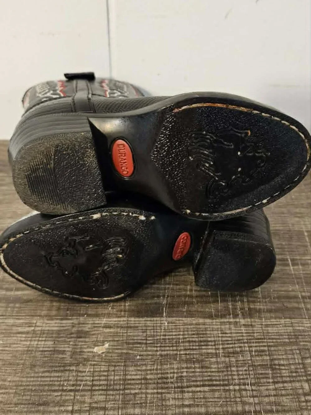 Durango Kids BT740 Lizard Print Western Boots Black Sz 6D  -- ITEM #2455